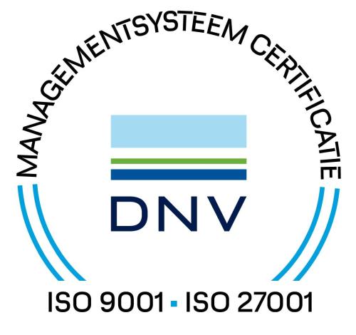 Management Systeem Certificate - DNV - ISO 9001 - ISO 27001